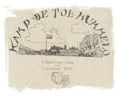 Schets van kamp De Tol (plakboek W.K. Lampe).
