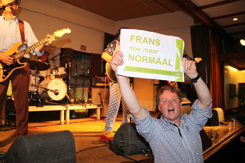 Frans van Leeuwen (Syngenta Seeds) tijdens optreden Normaal in Hummelo (13-5-2011)