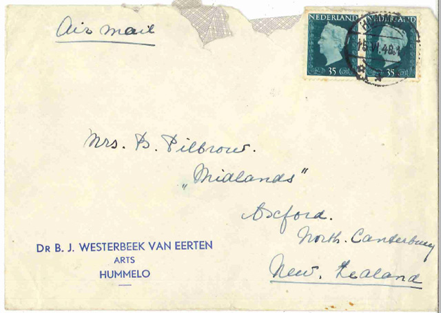 brief westerbeek van eerten 14 juni 1948 envelope